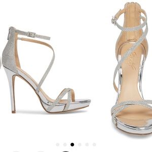 Badgley Mischka Galen Platform Glitter Heels